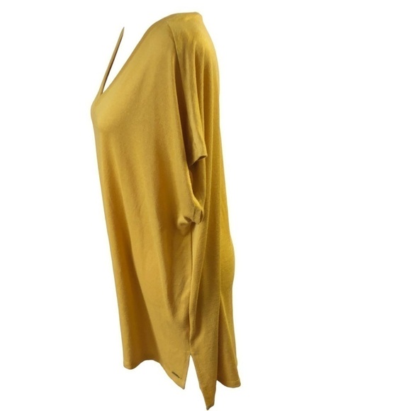 Orvis Cap Sleeve Knit Popover Top Women XXL Gold Vneck - Picture 5 of 10